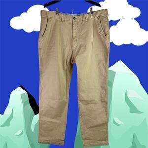 The Territory Ahead Men's 42 Mission Comfort Khaki Tan Flat Front Chino Pants